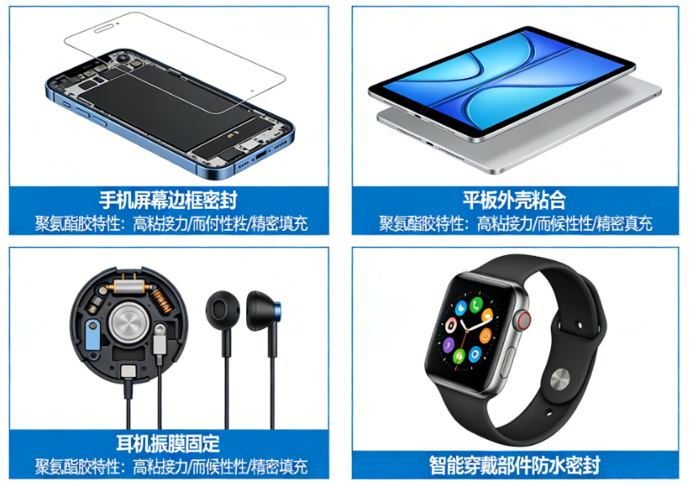 聚氨酯胶在消费电子中的精密应用：手机、平板、耳机、智能穿戴