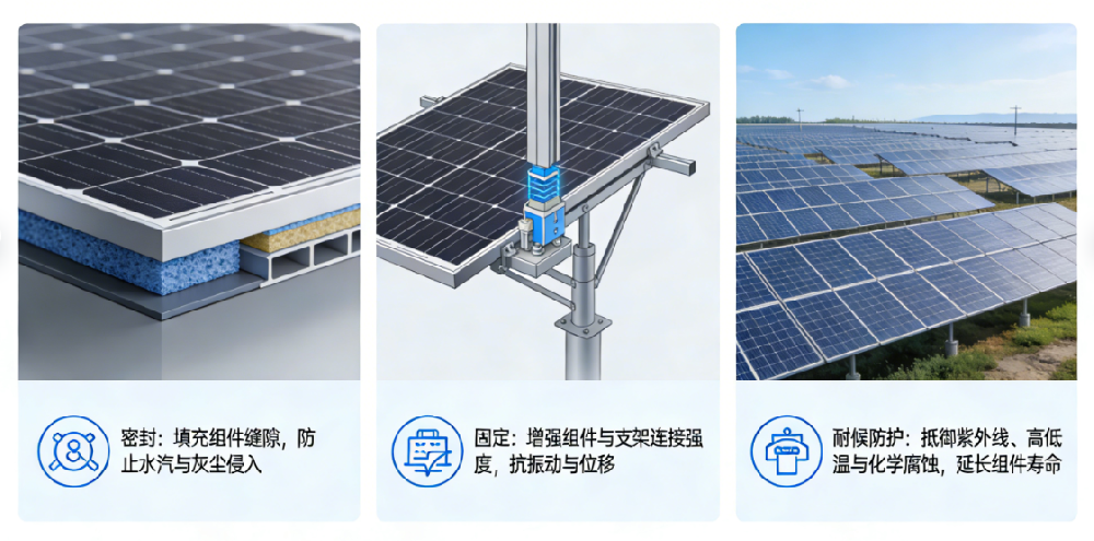 聚氨酯胶在光伏组件与光伏电站中的核心应用：密封、固定与耐候防护