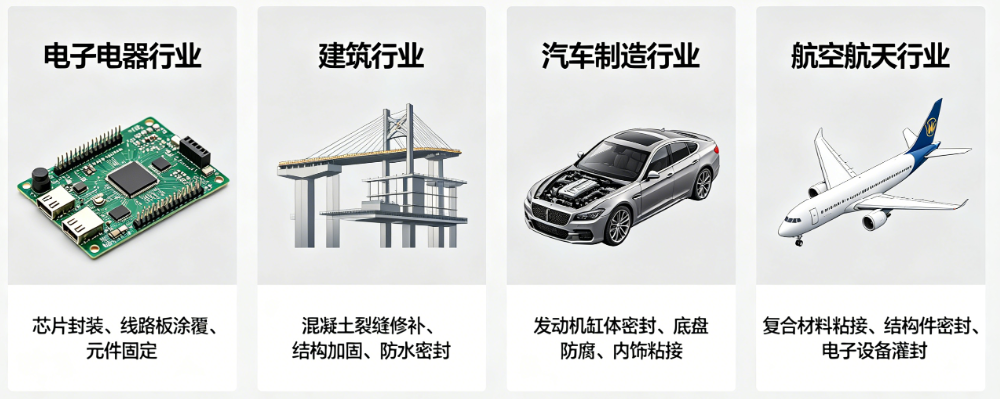 环氧胶主流应用领域大全 工业各行业适配场景汇总