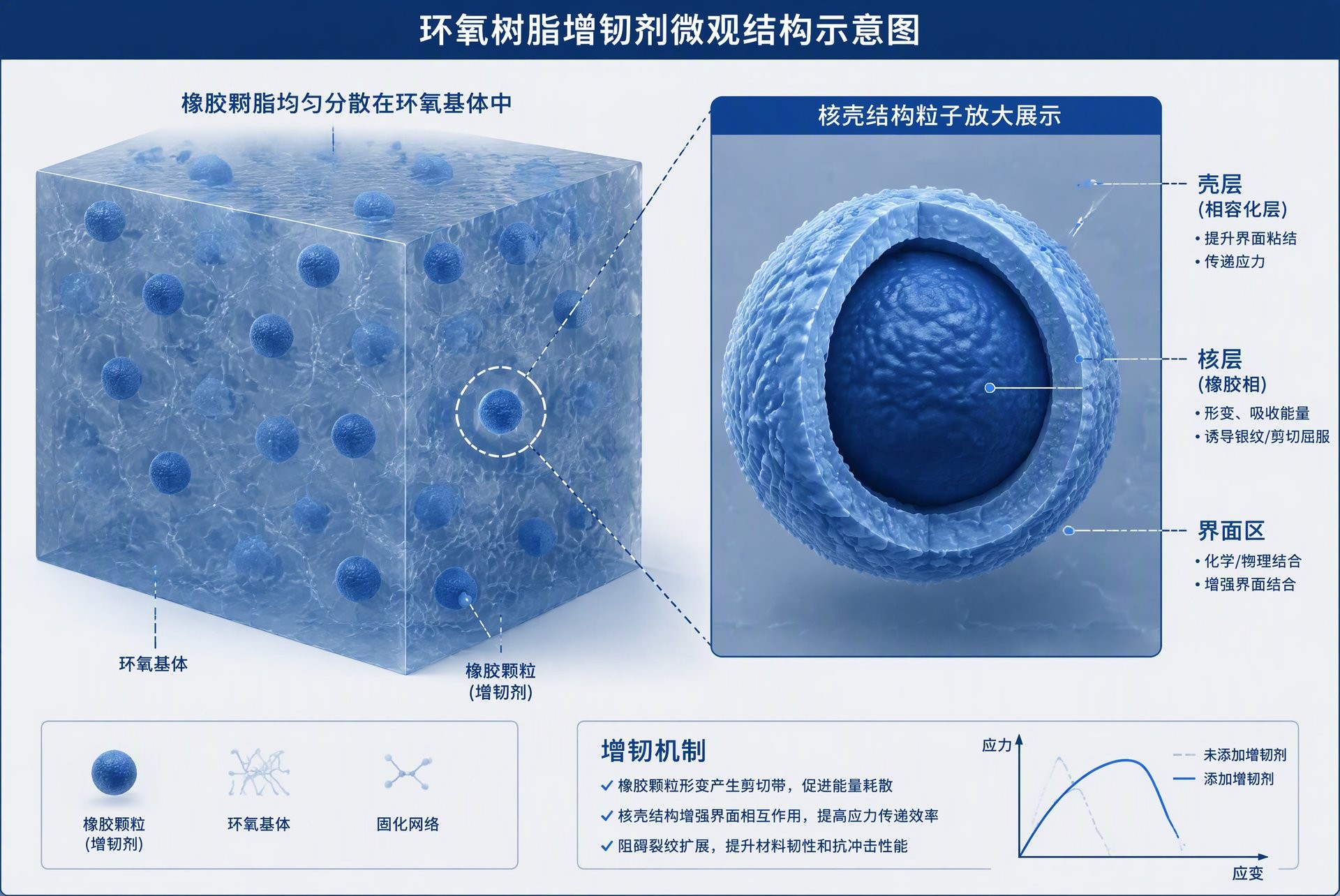 环氧AB胶增韧剂微观结构:橡胶颗粒与核壳粒子分散 环氧AB胶增韧剂微观结构:橡胶颗粒与核壳粒子分散