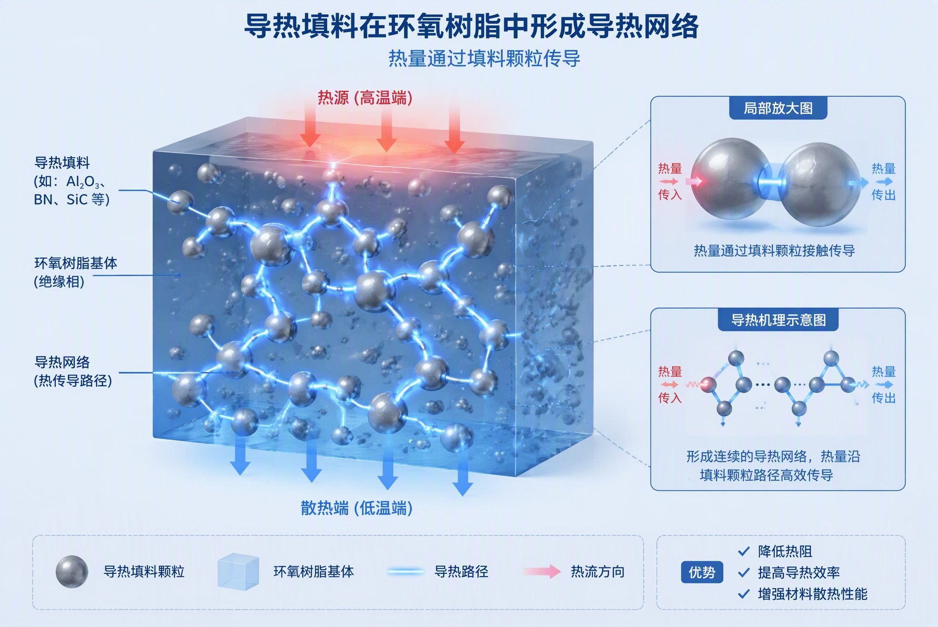 环氧AB胶导热系数提升方案:氧化铝vs氮化硼vs铝粉填料