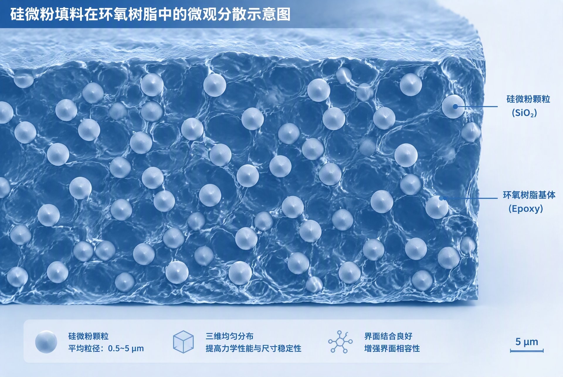 填料降低环氧胶收缩率 硅微粉填料微观分散