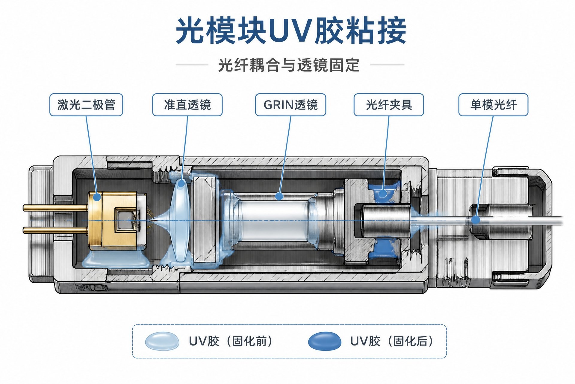 UV胶光模块光通信应用