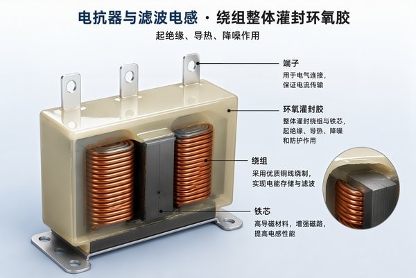 电抗器与滤波电感用环氧灌封胶：绝缘导热与降噪