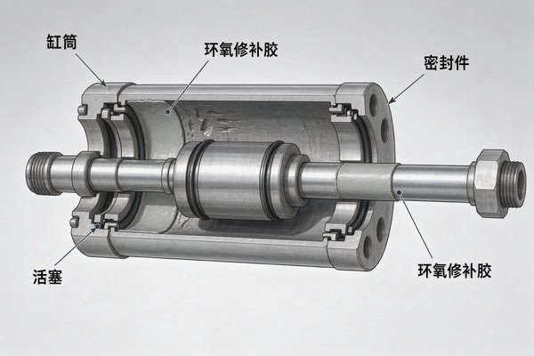 液压与气动元件用环氧胶:密封与耐磨修补