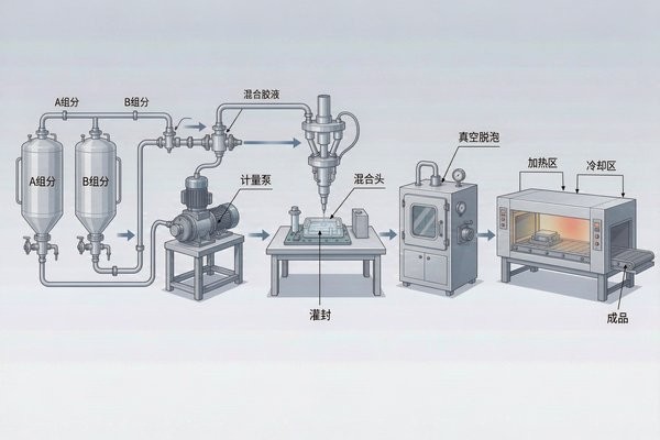 环氧胶点胶与灌封工艺：计量配比、脱泡与固化设备