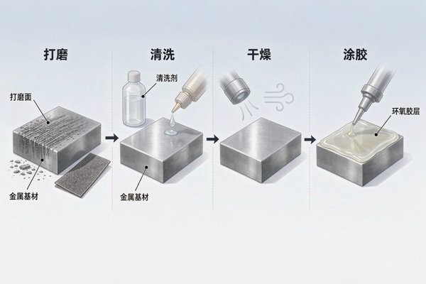 金属表面处理为什么重要:环氧胶粘金属前的打磨与清洗